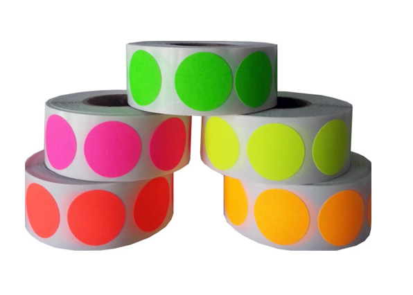 Circle Inventory Label – 1/2″ F ORANGE