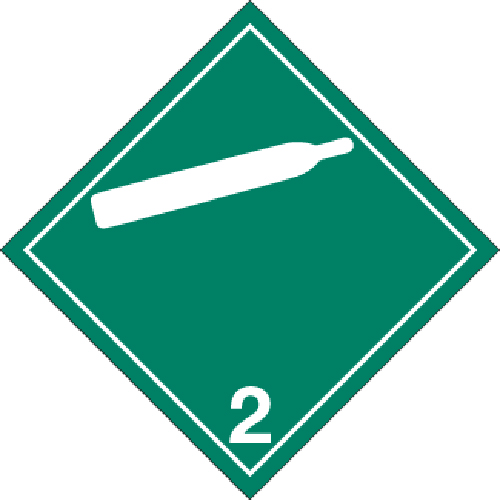 “Class 2.2 Non Flammable Gas” Label – 4″ X 4″