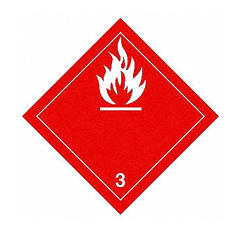 Class 3 Flammable Liquids' Label - 10.75" X 10.75"